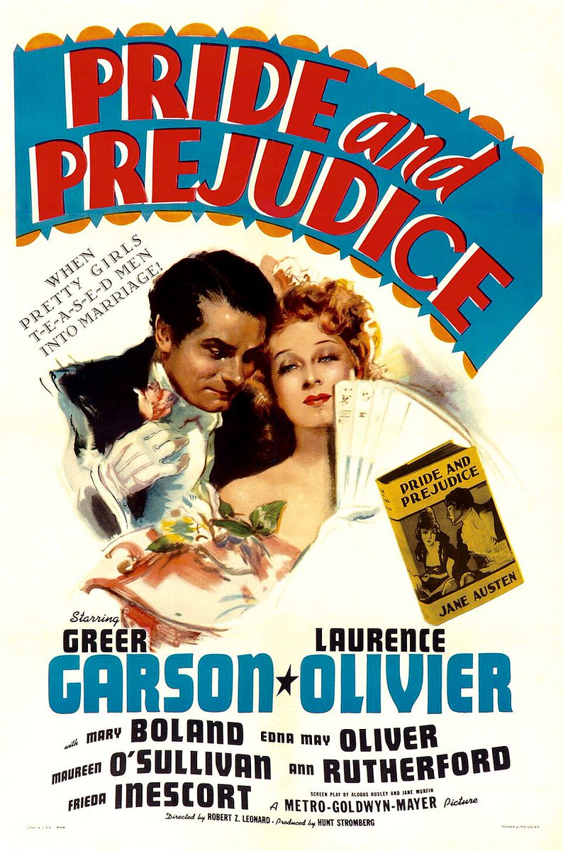 Today in #WWII History: 85 Years Ago—July 26, 1940: Movie premiere of Pride and Prejudice, starring Lawrence Olivier and Greer Garson. [📷MGM poster for 1940 movie Pride and Prejudice] #TDIH #OTD sarahsundin.com/today-in-world…