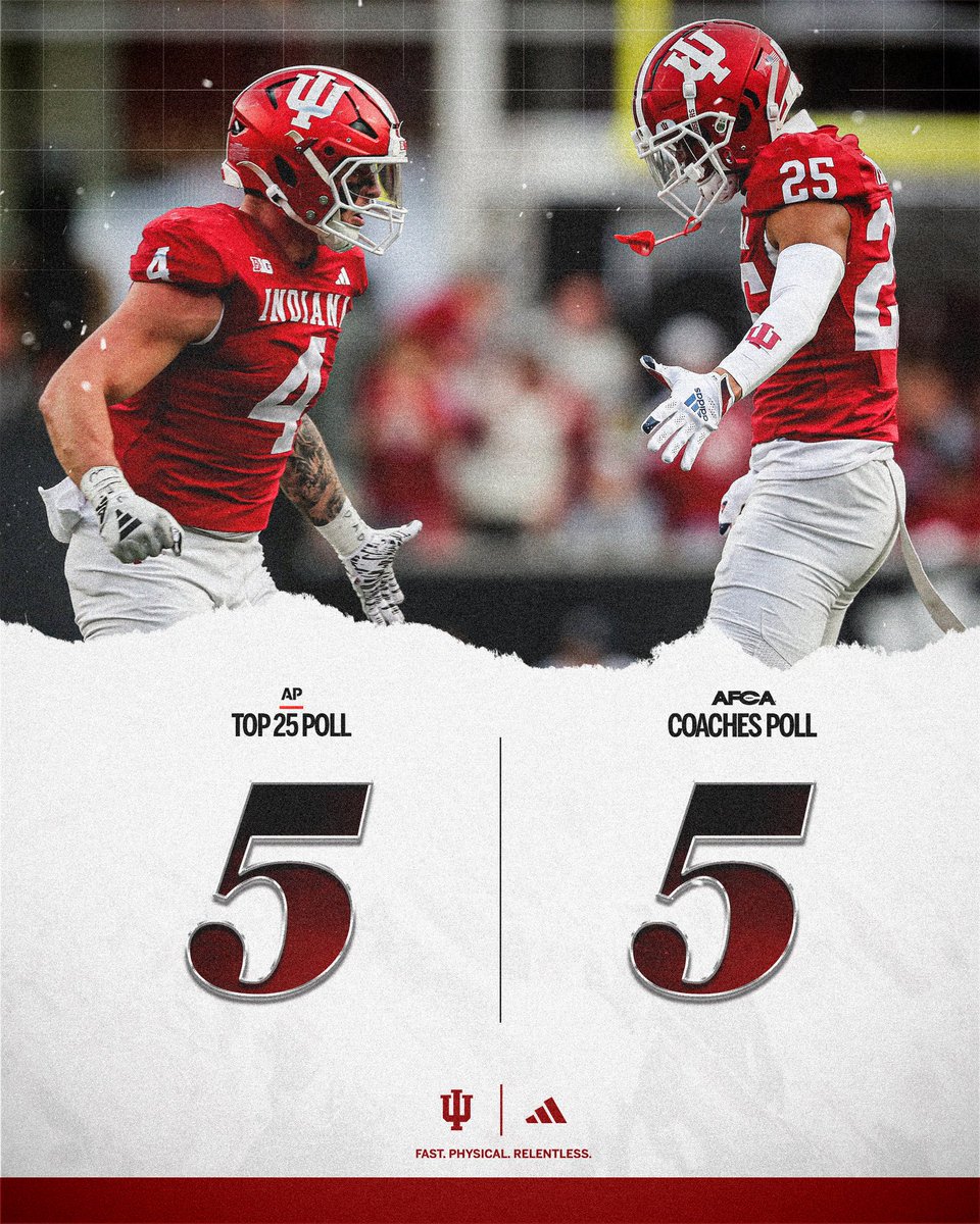 5 Weeks until Indiana Football! #iufb

Yeah, we were ranked 5th last season