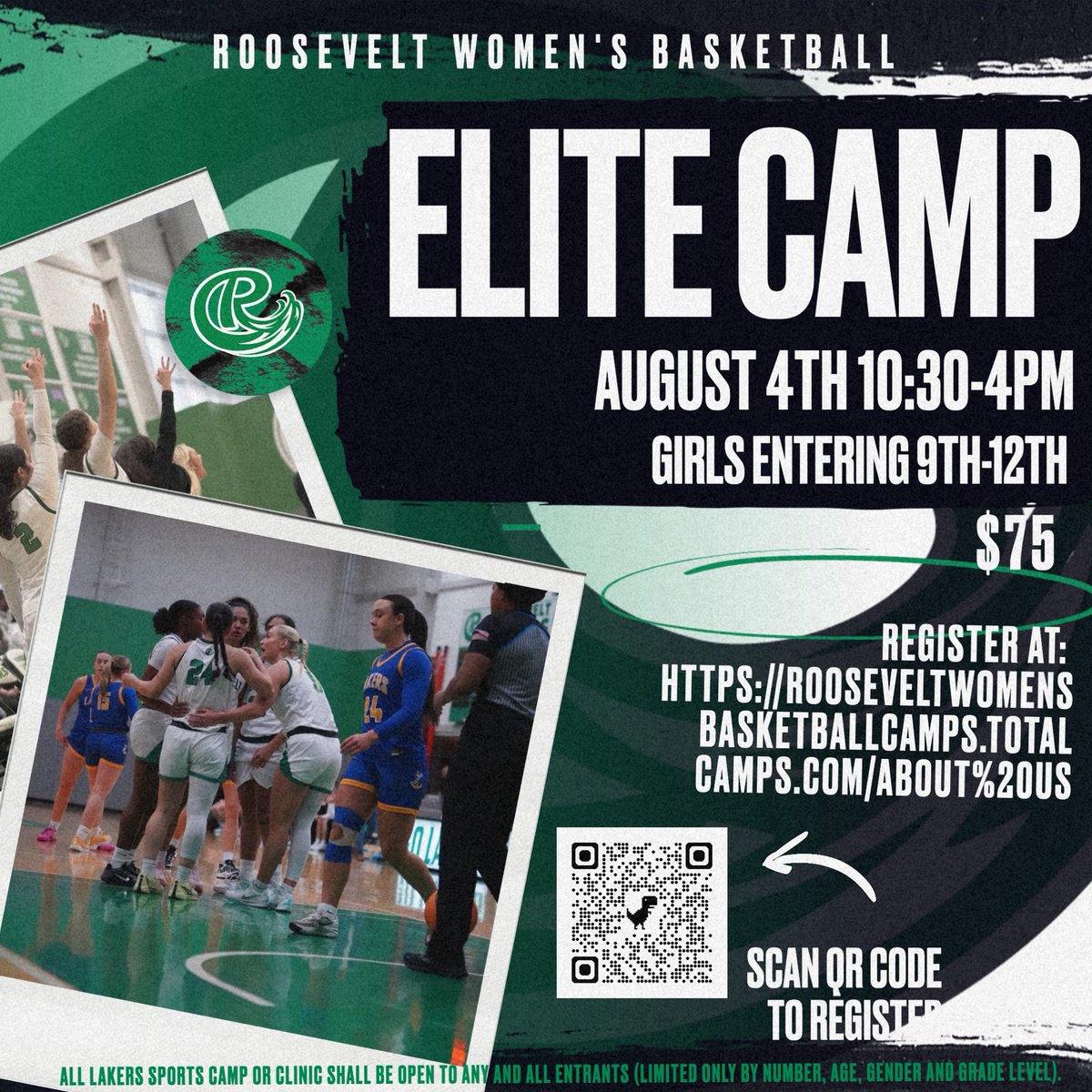 Don’t forget to sign up for Elite camp‼️

📍 Location: Goodman Center, 501 S Wabash Chicago, IL 
📅 Date: August 4th, 2025
⏰ Time: 10:30AM -4:00PM
🏀 Ages/Grades: Open to all rising freshmen - seniors