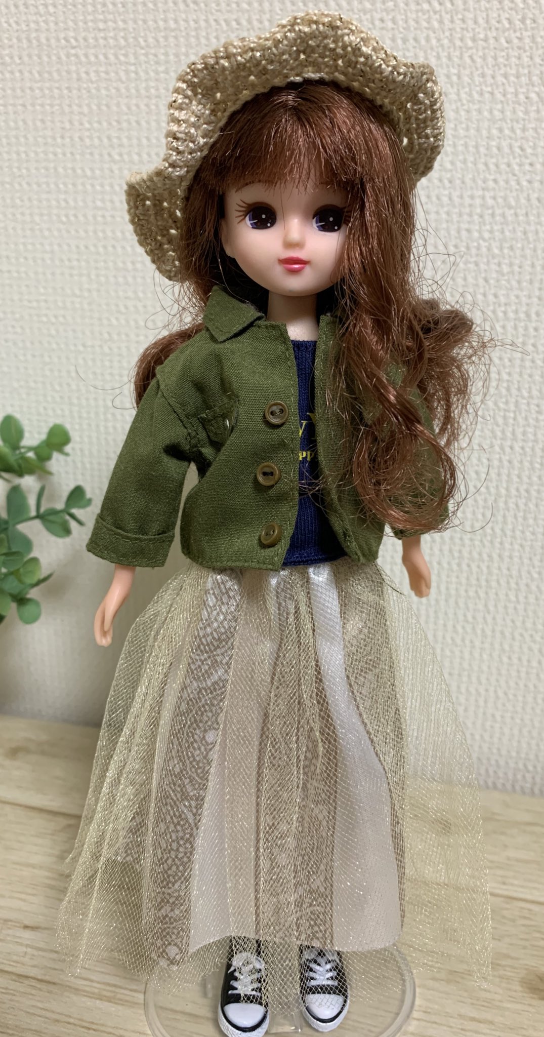リカちゃんキャッスル 帽子 エメラルドグリーン ターコイズ リカちゃん りかちゃん用夏のメッシュ帽子 エメラルドグリーン