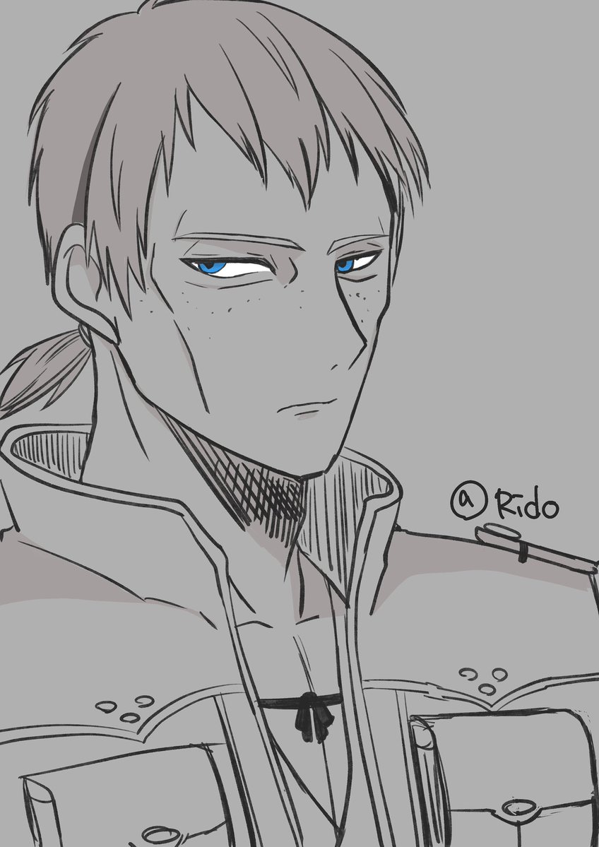 Rido1418's tweet image. おやすみヴェ。
鋭い眼光が好き……。
えち漫画は明日…あげる…_(:3 ｣∠)_