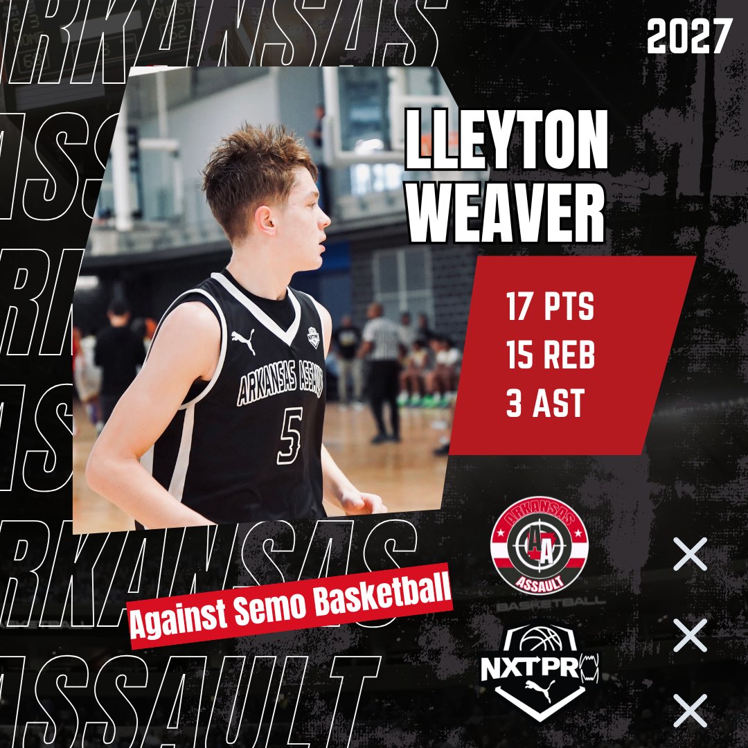 ArkansasAssault's tweet image. Big double-double - 2027 - @L1eytonWeaver - NxtPro Nationals, Orlando
#BeTheNxtPro
@NxtProHoops
@PRO16League