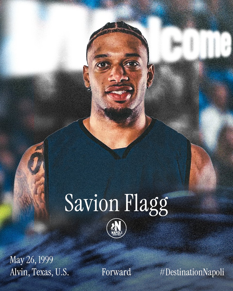 AlessandroMagg4's tweet image. La S.S. Napoli Basket comunica di aver sottoscritto un accordo annuale con Savion Flagg. L’ala USA (201 cm) nasce il 26 Maggio 1999 ad Alvin in Texas