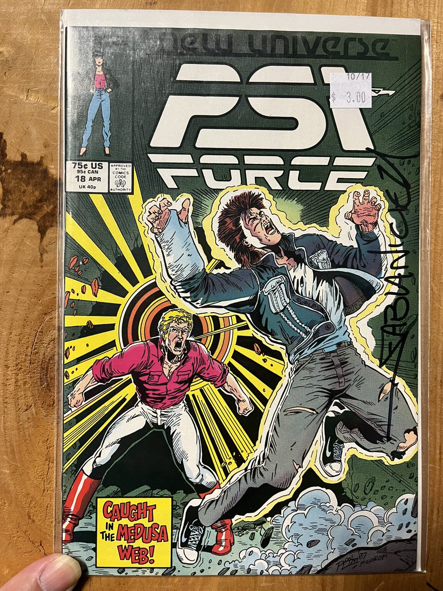 StipplingV's tweet image. Signed Comics 
Day 207 of 365

Psi Force 18

Fabian Nicezia