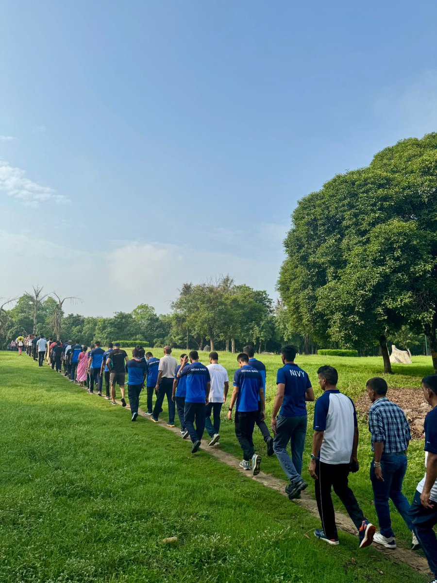 🌿 Family Morning Outing – Rajghat 

📍 As part of the ongoing 60-Day Psychological Health Challenge, a serene and refreshing morning outing was successfully conducted at the Rajghat  on Saturday, 26 July 2025. The event witnessed enthusiastic participation from naval personnel