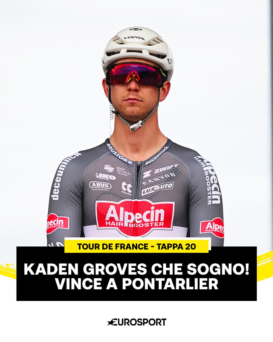 CHE SOGNO PER GROVES! 😍​

Dopo Giro e Vuelta, Kaden Groves si prende anche una vittoria di tappa al Tour de France! 🎁​🇫🇷​

#TDF2025 #Ciclismo #Cycling #Groves