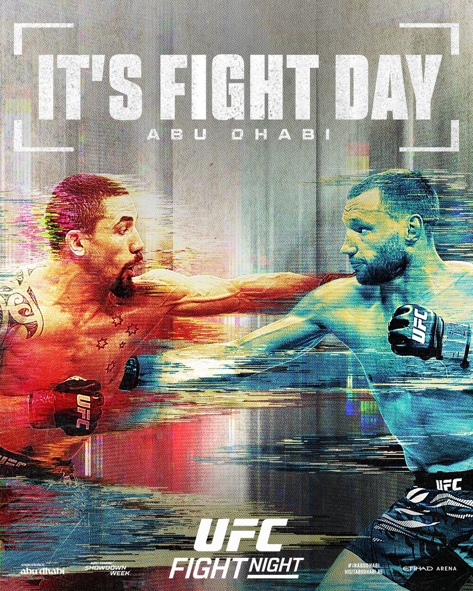 ufc_jp's tweet image. 真夜中のファイトナイト🌃✨️

👊 #UFCAbuDhabi
⏰️プレリム1時｜メインカード4時
📺 @UNEXT_fight &amp;amp; #UFCFightPass

[ @VisitAbuDhabi | @InAbuDhabi | #InAbuDhabi ]