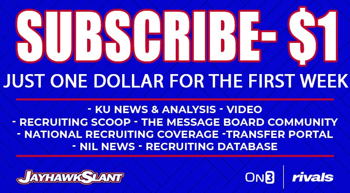 JayhawkSlant's tweet image. Join Jayhawk Slant for just $1 the first week
Try us out for a week for just one buck. #kufball #kubball
LINK: on3.com/sites/jayhawk-…