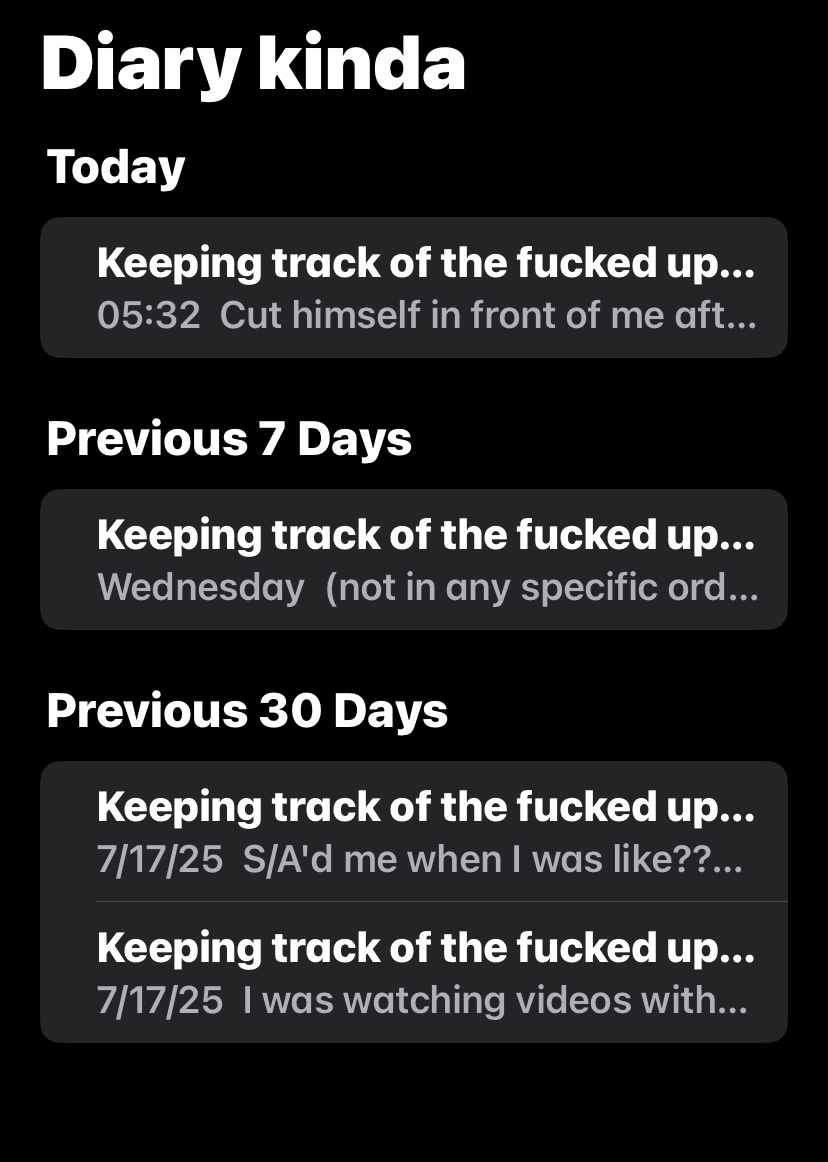 InUteroSystem's tweet image. I can't wait to see my therapist bro, I've been writing down fucked up shit my family has done to make up for memory lapses due to my amnesia BRO WE ARE SO UP🫡
