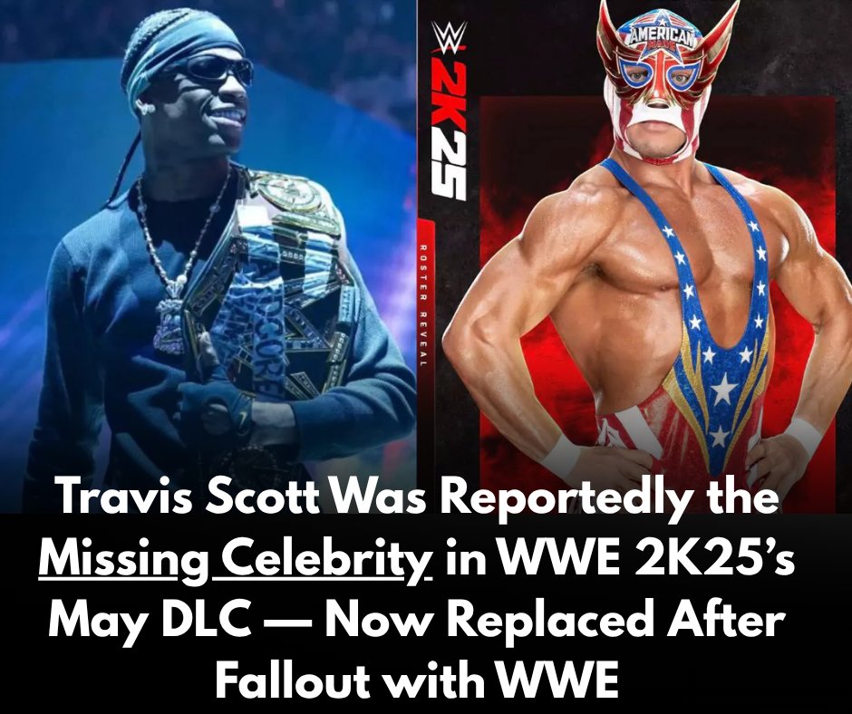 gamingamigos24's tweet image. Travis Scott Reportedly Dropped from WWE 2K25 DLC Plans, El Grande Americano Steps In gamingamigos.com/post/travis-sc…
