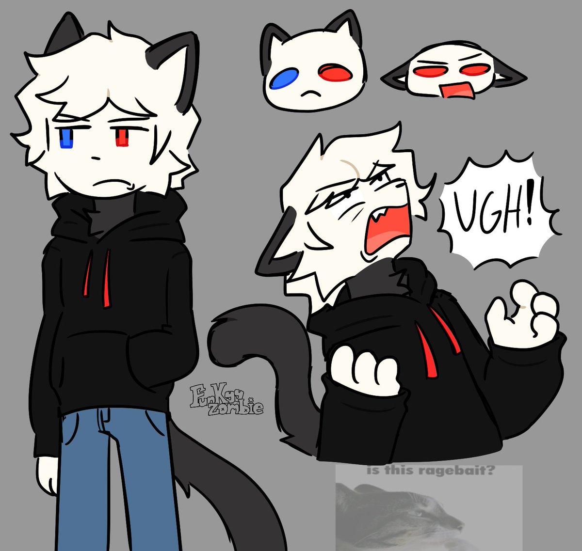 Funkyyzombie's tweet image. she always fall for ragebait,,, #furry #fursona