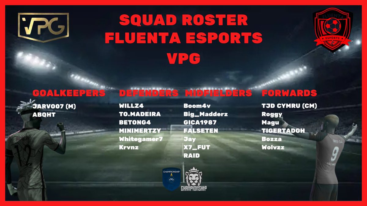Chicken Eaterz (@chickeneaterz_) on Twitter photo your Fluenta Esports roster for VPG CHAMP A and VPG Uk Champ <a href="/VPGEurope/">Virtual Pro Gaming | Europe</a> <a href="/VPGUK/">VPG UK Leagues</a> #vpg your Fluenta Esports roster for VPG CHAMP A and VPG Uk Champ <a href="/VPGEurope/">Virtual Pro Gaming | Europe</a> <a href="/VPGUK/">VPG UK Leagues</a> #vpg