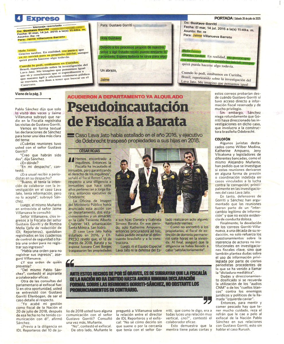 Alejandro Aguinaga R (@a_aguinaga) on Twitter photo Los correos revelados por la prensa entre Gustavo Gorriti y Jaime Villanueva confirman, sin dejar lugar a dudas, que el director de <a href="/IDL_R/">IDL-Reporteros</a> mantenía una línea directa y privilegiada con <a href="/FiscaliaPeru/">Ministerio Público</a>. No solo coordinaba con fiscales y accedía a información reservada, sino que Los correos revelados por la prensa entre Gustavo Gorriti y Jaime Villanueva confirman, sin dejar lugar a dudas, que el director de <a href="/IDL_R/">IDL-Reporteros</a> mantenía una línea directa y privilegiada con <a href="/FiscaliaPeru/">Ministerio Público</a>. No solo coordinaba con fiscales y accedía a información reservada, sino que