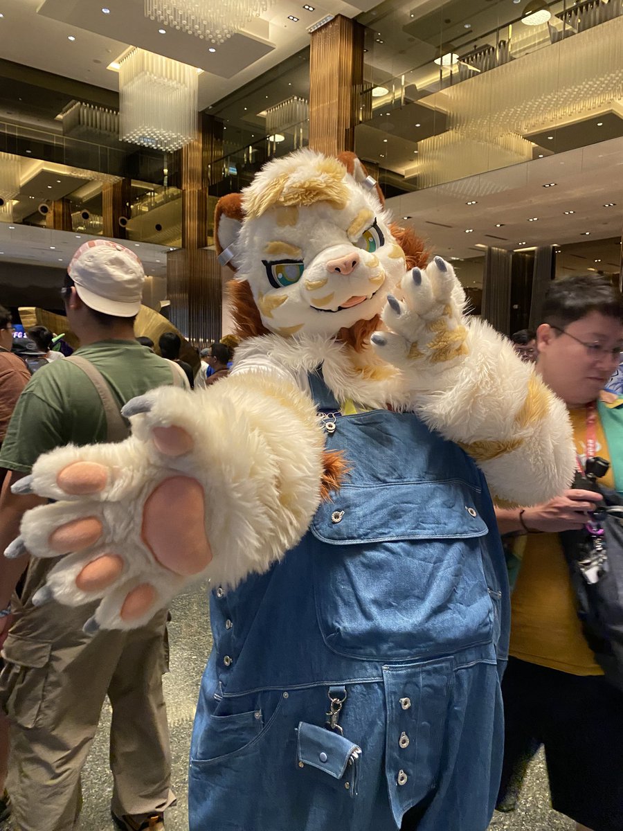 這次活動初次見面的天偶家—豆虎
好大隻好香！吊帶褲什麼的太犯規了！
而且好高喔（還是我太小隻）

<a href="/almond_tora/">杏仁豆虎</a> 

#UTFG2025