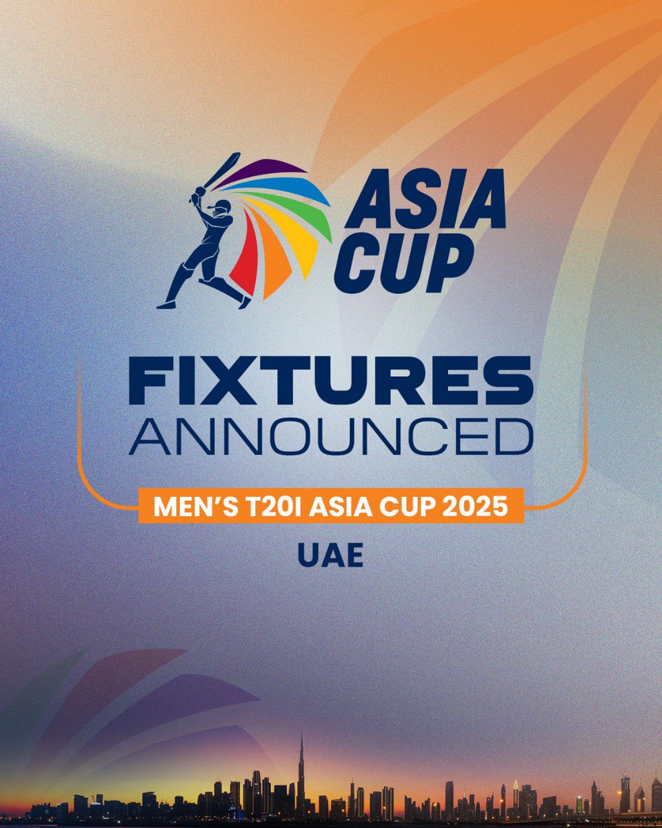 ACCMedia1's tweet image. 𝐓𝐡𝐞 𝐛𝐚𝐭𝐭𝐥𝐞 𝐟𝐨𝐫 𝐀𝐬𝐢𝐚𝐧 𝐬𝐮𝐩𝐫𝐞𝐦𝐚𝐜𝐲 𝐢𝐬 𝐛𝐚𝐜𝐤! 🏏

The ACC Men’s T20I Asia Cup kicks off from 9th to 28th September in the UAE! 🤩

Get ready for thrilling matchups as the top 8 teams in Asia face off for continental glory! 👊

#ACCMensAsiaCup2025 #ACC