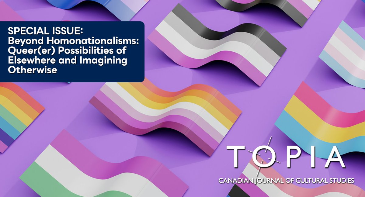 TOPIA (@topiajournal) on Twitter photo TOPIA 50 is a special issue titled Beyond Homonationalisms: Queer(er) Possibilities of Elsewhere and Imagining Otherwise, exploring new and renewed formations of “queer” and calling for the imagination of new #QueerPossibilities. Read more: bit.ly/topia50 <a href="/JRJCHAIR/">JRJChairBlackCanadianStudies</a> TOPIA 50 is a special issue titled Beyond Homonationalisms: Queer(er) Possibilities of Elsewhere and Imagining Otherwise, exploring new and renewed formations of “queer” and calling for the imagination of new #QueerPossibilities. Read more: bit.ly/topia50 <a href="/JRJCHAIR/">JRJChairBlackCanadianStudies</a>