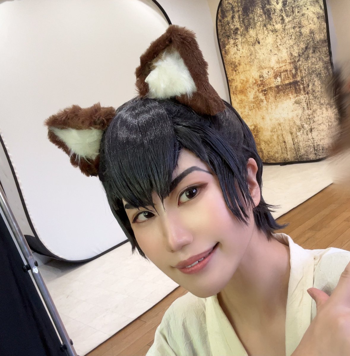 _c_QJ's tweet image. cosplay 
なんじゃで六.は撮影してもらってきた🐈‍⬛
留！！！！