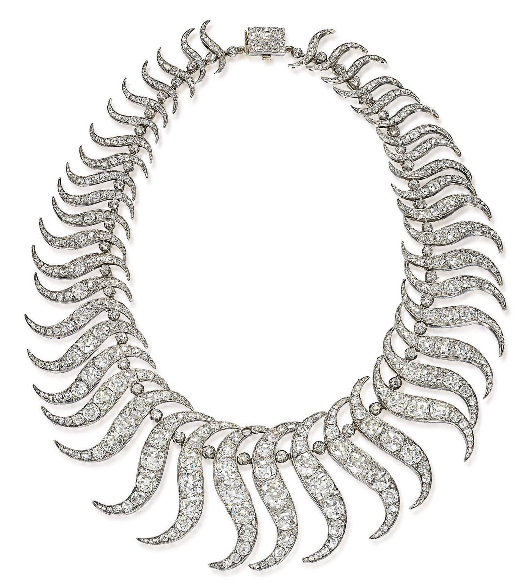 Joyasconhistor2's tweet image. Collar de diamantes, circa 1880