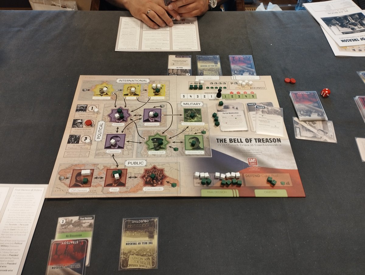 BambotPiotr's tweet image. I recently played four games of The Bell of Treason: 1938 Munich Crisis in Czechoslovakia, published by @GMTGames. The game exceeded expectations. It's very atmospheric, ambiguous, and has interesting victory conditions in a historical context. And there are Polish themes.