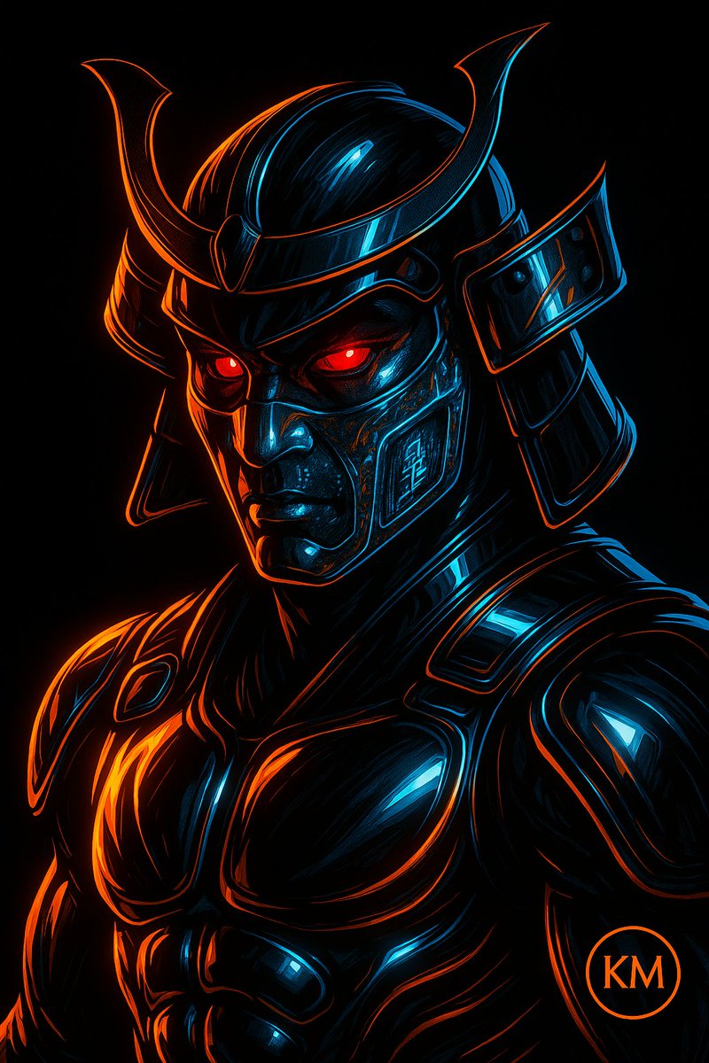 Wallpaper
"One lives in light.
The other owns the dark.
Which side controls your screen?"

 LEFT (BLUE VOID):
"The Sentinel" — Chrome knight bathed in electric blue radiance, eyes like frozen stars.
 RIGHT (BLACK ABYSS):
"The Revenant" — Bioluminescent terror, orange hellfire