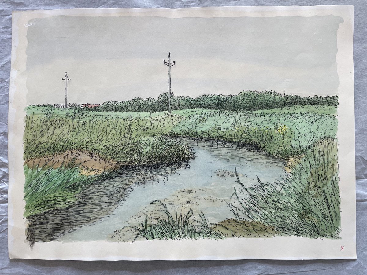 Purchased this little 1960s sketch by Kristian Hildebrandt at <a href="/VKM_artmuseum/">Vendsyssel Kunstmuseum · Vendsyssel Museum of Art</a>