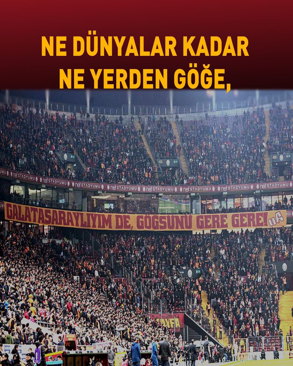SebahattinReis's tweet image. NE DÜNYALAR KADAR NE YERDEN GÖĞE, GALATASARAYLIYIM DE GÖĞSÜNÜ GERE GERE!