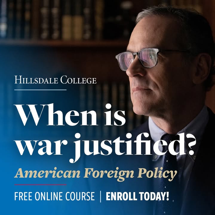 hillsdaleonline's tweet image. Michael Anton, a member of President Trump&apos;s National Security Council, explains the nature of modern American foreign policy. bit.ly/4diK7yu 
#HillsdaleCollege #FREEonlinecourse