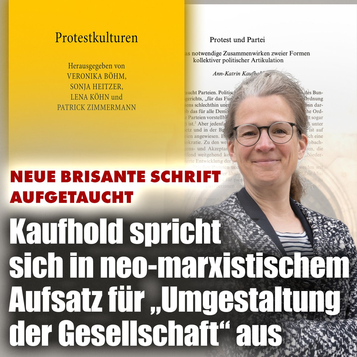 Juristin #Kaufhold phantasiert in dem Aufsatz von der „Möglichkeit fundamentalen Wandels“, der „zur Bewältigung der Klimakrise“ „erforderlich“ sei. Sie träumt sogar von einer „sozial-ökologischen Umgestaltung der Gesellschaft“.
nius.de/politik/news/k…