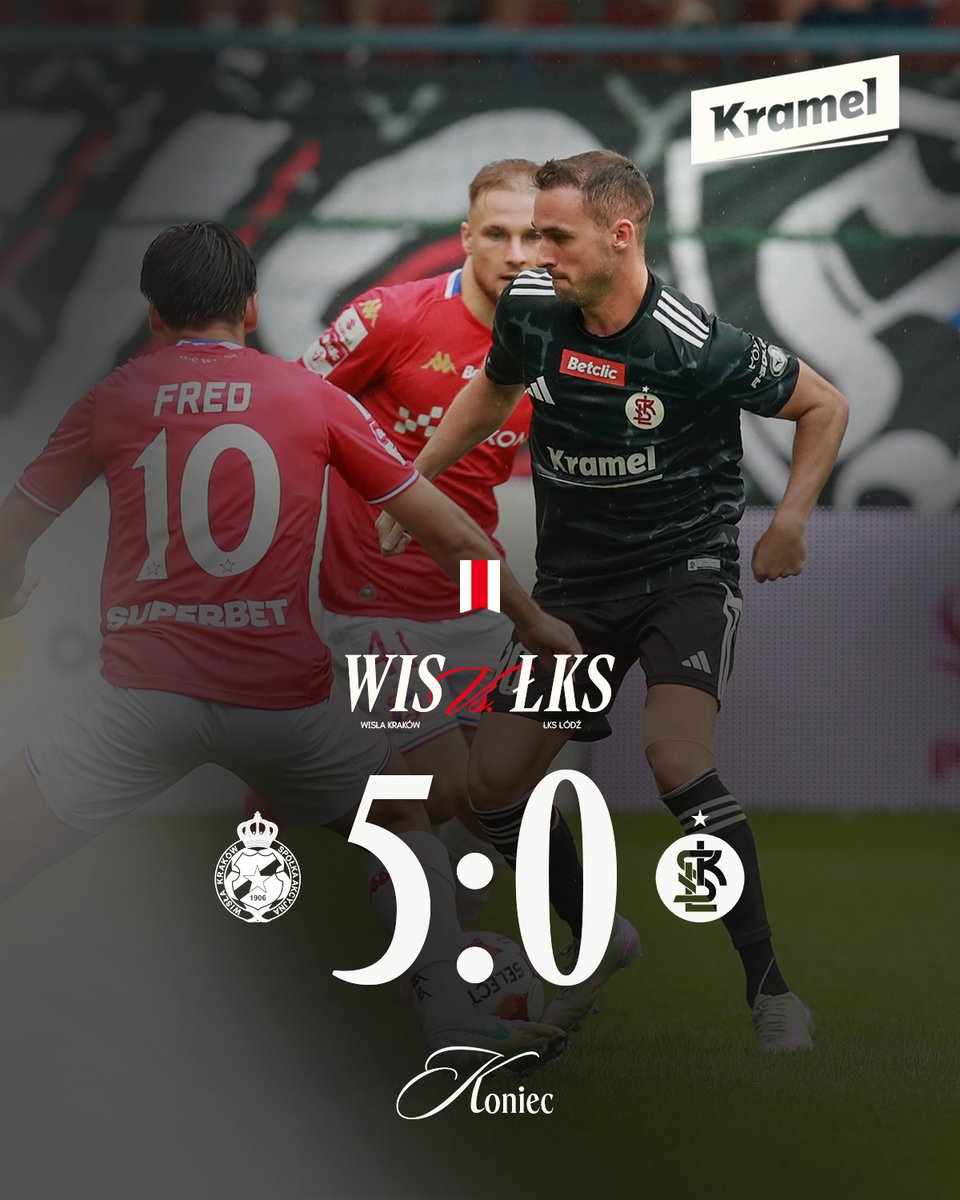 Gratulujemy zwycięstwa <a href="/WislaKrakowSA/">Wisła Kraków</a>.

#WISŁKS