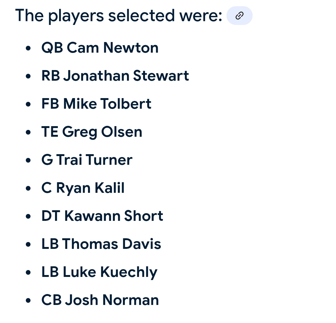 BraidedSochan's tweet image. The 2015 Carolina Panthers had more probowlers than the 2015 Broncos and the 2024 Philadelphia Eagles.