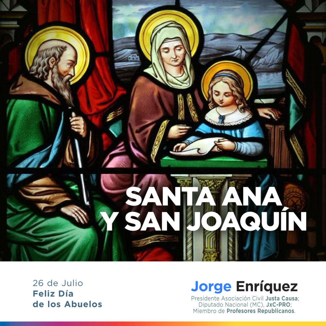 enriquezjorge's tweet image. Feliz Día de los Abuelos!
Hoy celebramos la festividad de Santa Ana y San Joaquín, los padres de la Virgen María y abuelos de Jesús, patronos de nuestros abuelos. #RueguenPorNosotros 🙏