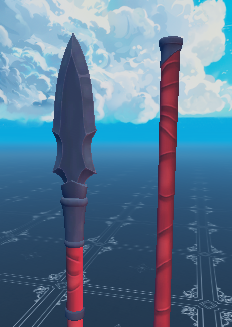 Stequxr's tweet photo. I did a simple hand painted spear 
1.2k tris

#roblox #RobloxDev #3d #Blender #3dmodeling https://t.co/5ZCfifFgc2