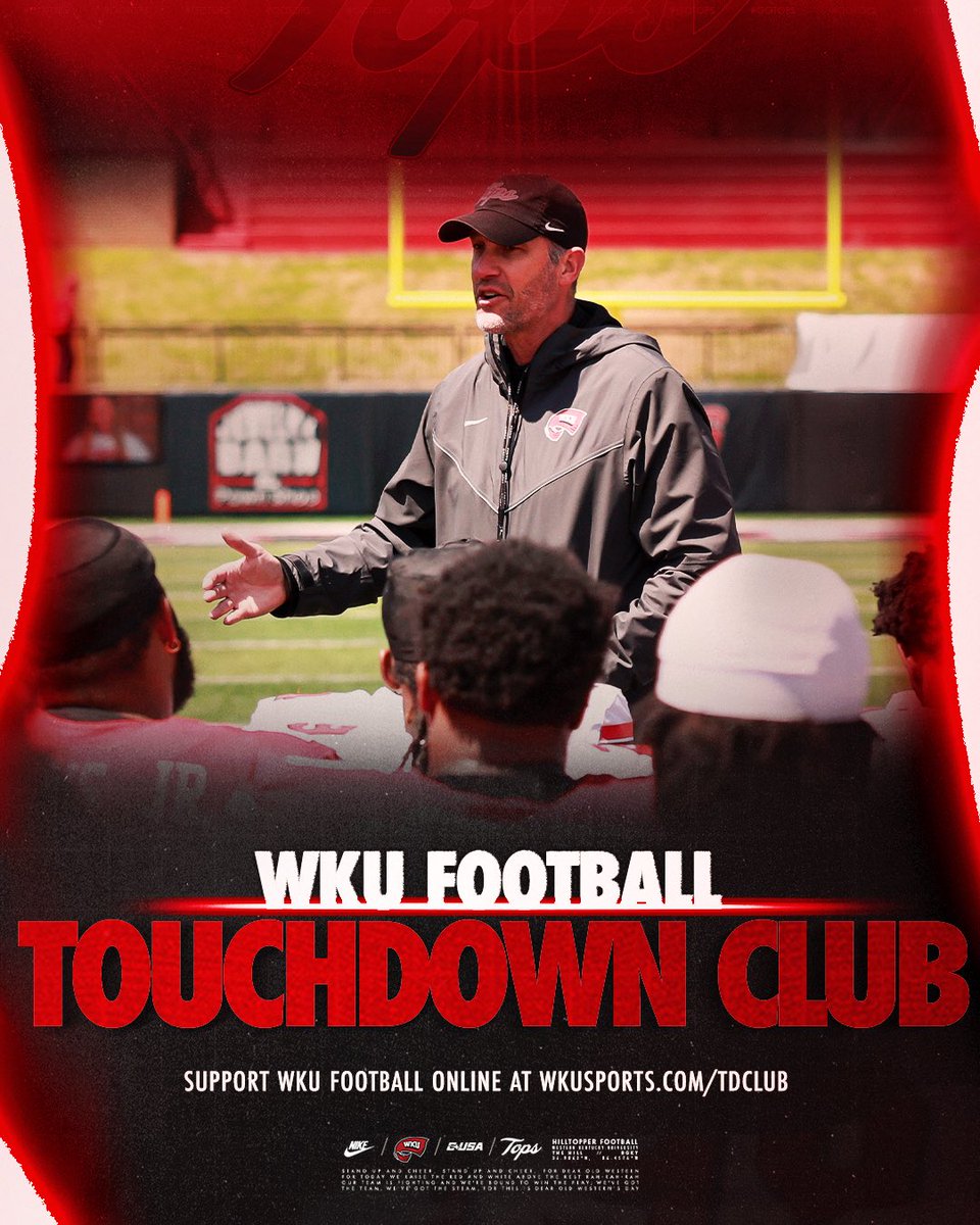 WKUFootball's tweet image. Camp Season is Here โบ๏ธ
Help us continue to build for the 2025 campaign with a gift to the WKU Football Touchdown Club!
๐ wkusports.com/TDClub