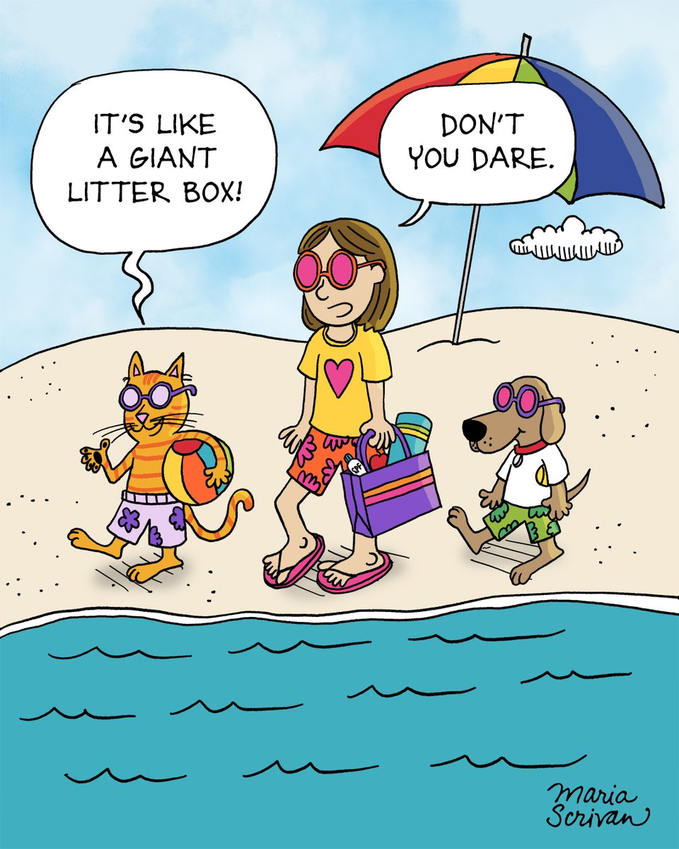Graphix Books 💥 (@graphixbooks) on Twitter photo When your vibe is beach day but your squad is 75% fluff 🐱 🐶 Nat's got the right idea, thanks to the paw-sitively perfect illustration by Nat Enough author <a href="/mariascrivan/">Maria Scrivan</a> When your vibe is beach day but your squad is 75% fluff 🐱 🐶 Nat's got the right idea, thanks to the paw-sitively perfect illustration by Nat Enough author <a href="/mariascrivan/">Maria Scrivan</a>