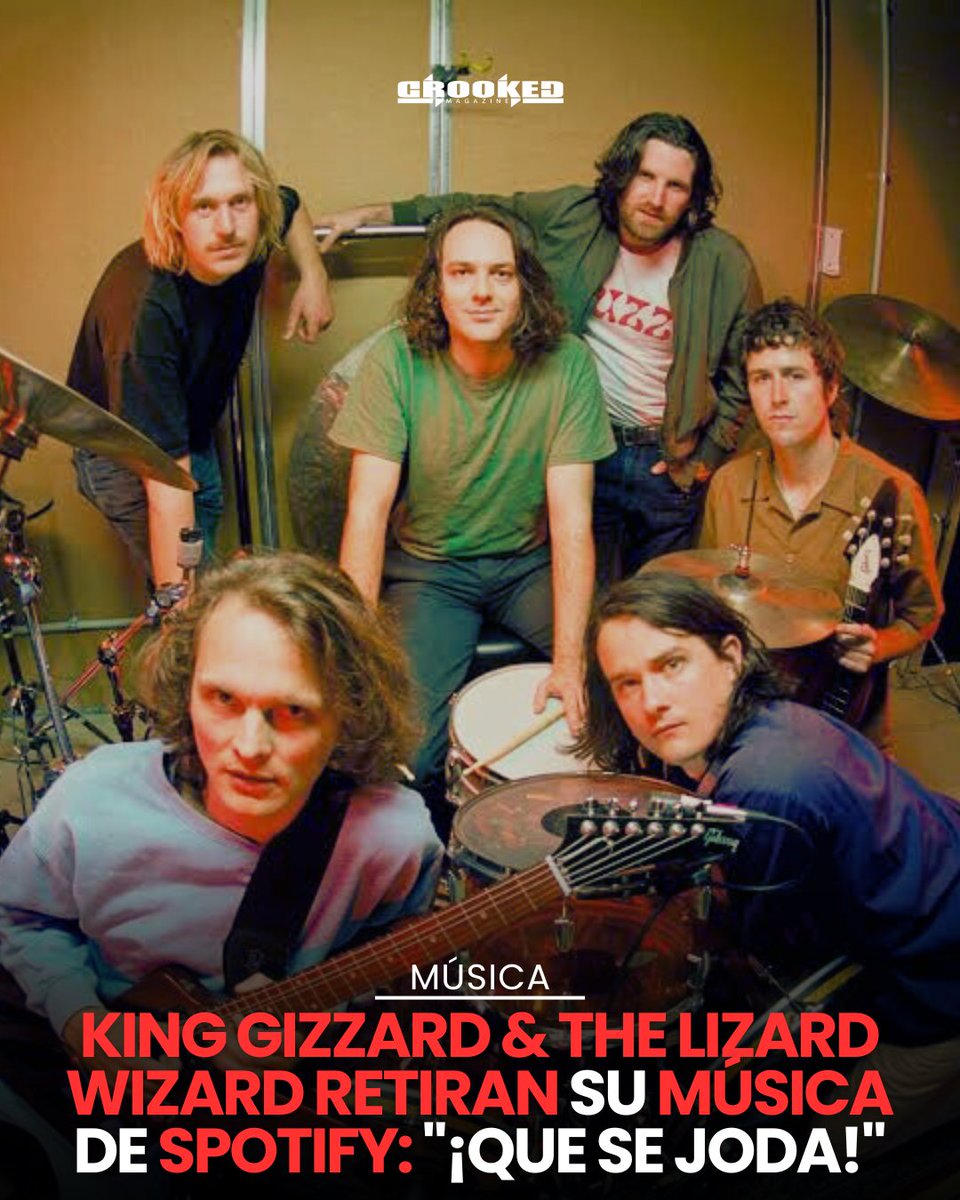 CrookedMagazine's tweet image. King Gizzard & The Lizard Wizard retira su catálogo de Spotify en protesta por las inversiones en tecnología militar del CEO Daniel Ek. ¡Una postura ética en el mundo de la música! #KingGizzard #Spotify #TecnologíaMilitar