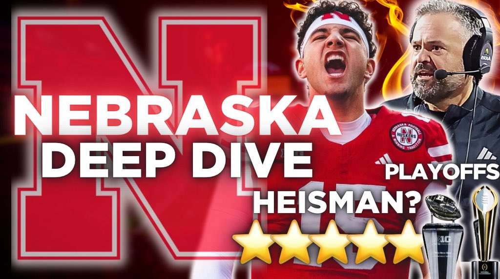 WilsonDSports's tweet image. IT IS HERE! 🎈 Nebraska Football 2025 FULL DEEP DIVE &amp;amp; PREVIEW 🌽🔥

WATCH: youtu.be/dYd1QIGgKGQ