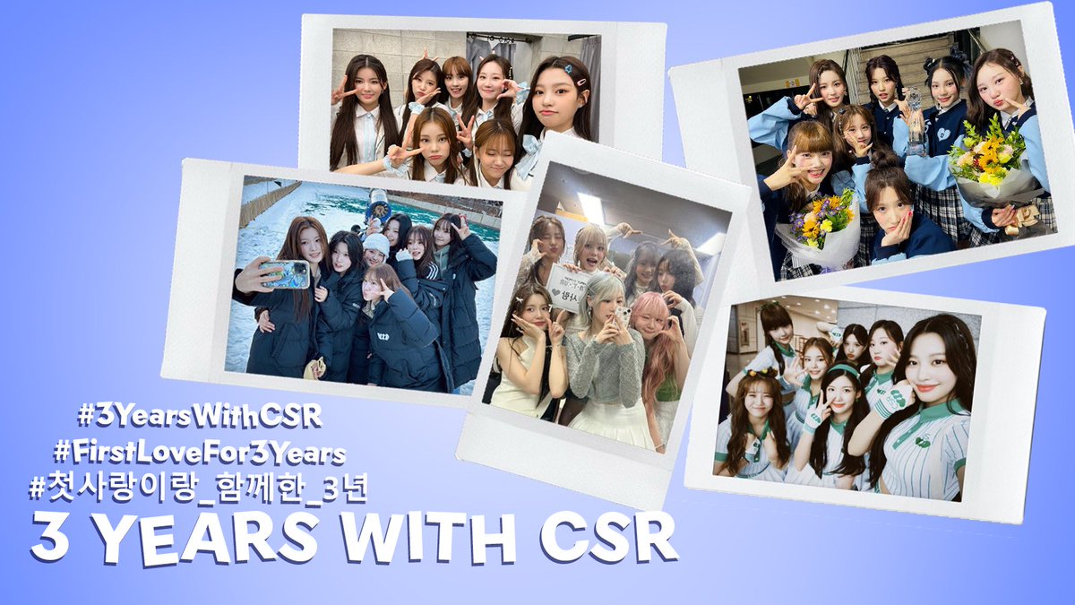 CSRGLOBAL_'s tweet image. CSR’S 3RD ANNIVERSARY 🥳💙

Its been 3 years since CSR debuted, lets celebrate together with sharing our favorite memories and why we love our CSR so much 💗

3 YEARS WITH CSR
#3YearsWithCSR
#FirstLoveFor3Years
#첫사랑이랑_함께한_3년
#CSR #첫사랑 @CSR_offcl