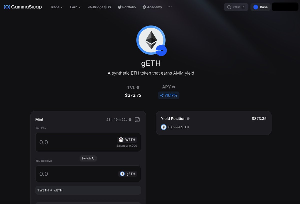 0xDeFiDevin's tweet image. We work 7 days a week on GammaSwap. Saturday and Sunday are the best days because we can focus even more.
Yield tokens have been a long time coming. I can barely contain my excitement.
This is going to change DeFi for real