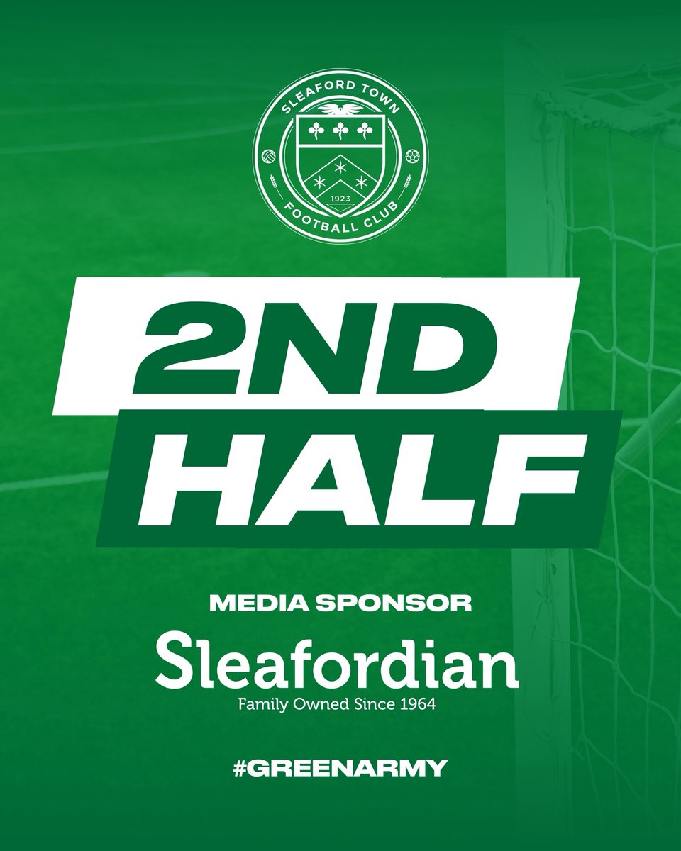 SleafordTownFC's tweet image. β2ND HALF
Back underway.
π’ #GreenArmy 0-3 #Swallownest π΅
#GreenArmy