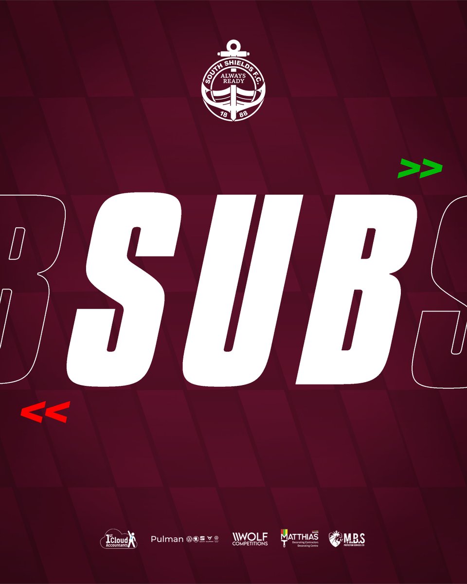 SouthShieldsFC's tweet image. 46' ๐ Substitute
โฉ E.Smith
โช Kelly
โ๏ธ 3-0 ๐ต
#SSFC #AlwaysReady