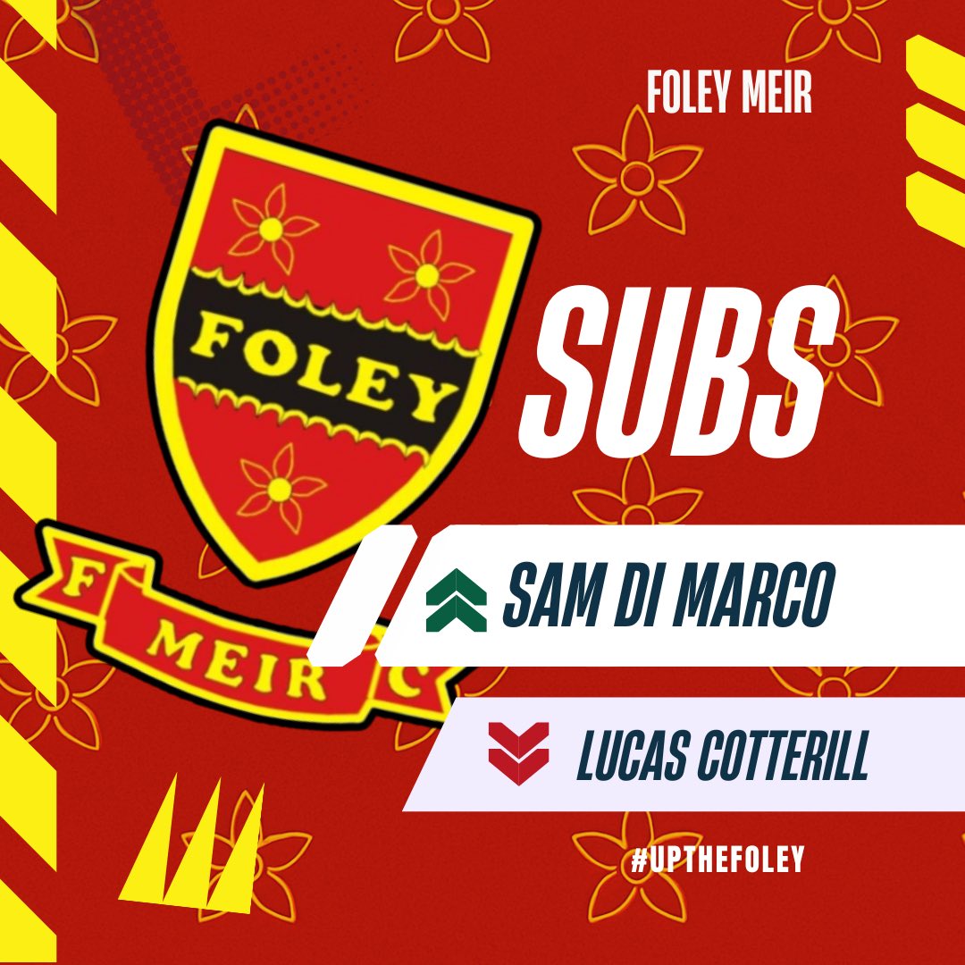 Two changes for Foley at half time.