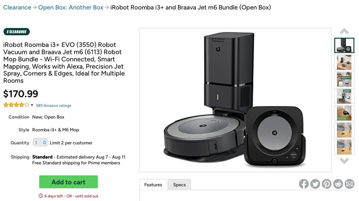 LordOfDiscounts's tweet image. HURRY!! iRobot Roomba i3+ EVO (3550) Robot Vacuum and Braava Jet m6 (6113) Robot Mop Bundle now $170.99 via Woot!
🔗 - link.lordofsavings.com/4l1sgil
#LRDeal | #AD