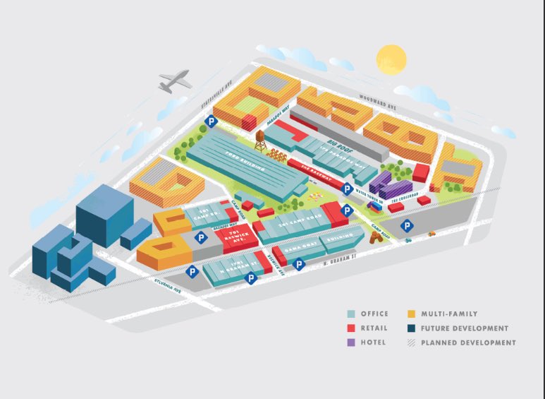 We’re transforming 6 abandoned warehouses into Charlotte’s most walkable neighborhood

• 2,000 apartments
• Vibrant public spaces
• 2M sf of office and retail

Renovating the existing 100 year old buildings, and developing others from the ground up

Welcome to Camp North End
