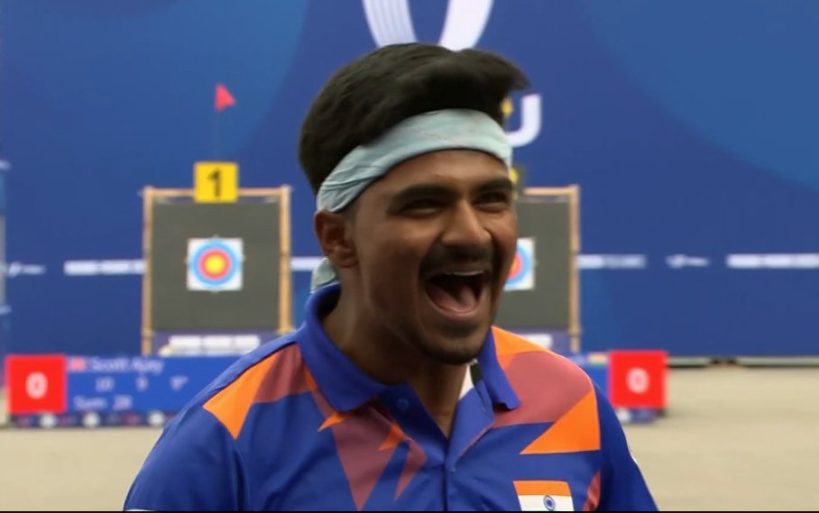 Sahil Rajesh Jadhav wins India's second gold medal in the FISU World University Games 2025 in Germany, with a 149-148 win against Ajay Scott (Britain) in the men's Compound individual archery final.