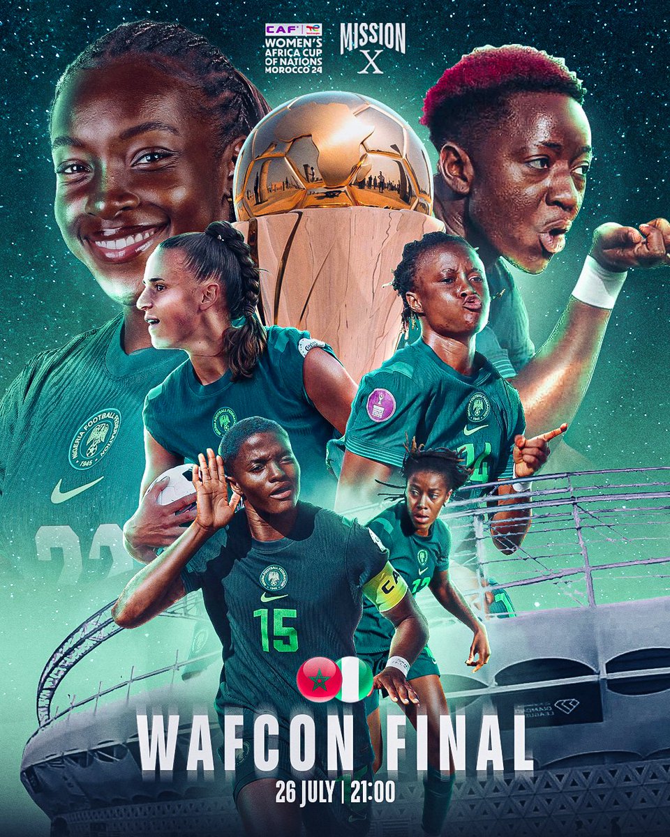 LISinternationl's tweet image. Wishing the @NGSuper_Falcons all the very best in the WAFCON final tonight.
Mission โ๏ธ is doable! Let's do it again!
#LadiesInSports #WAFCON2024 #SoarSuperFalcons
