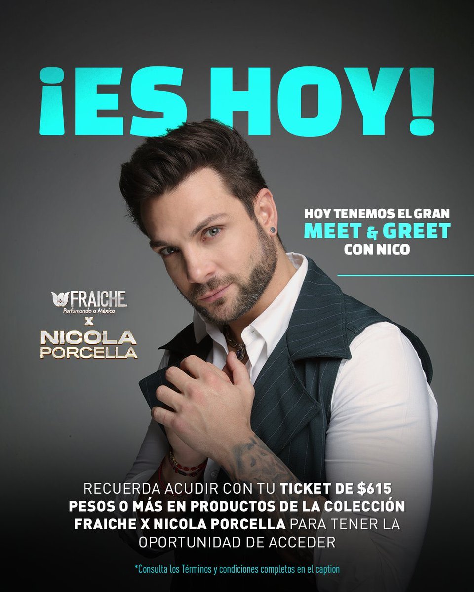 porktendencia's tweet image. "NICOLA X FRAICHE":
Porque hoy estará Nicola Porcella haciendo un meet & greet en colaboración con Fraiche.