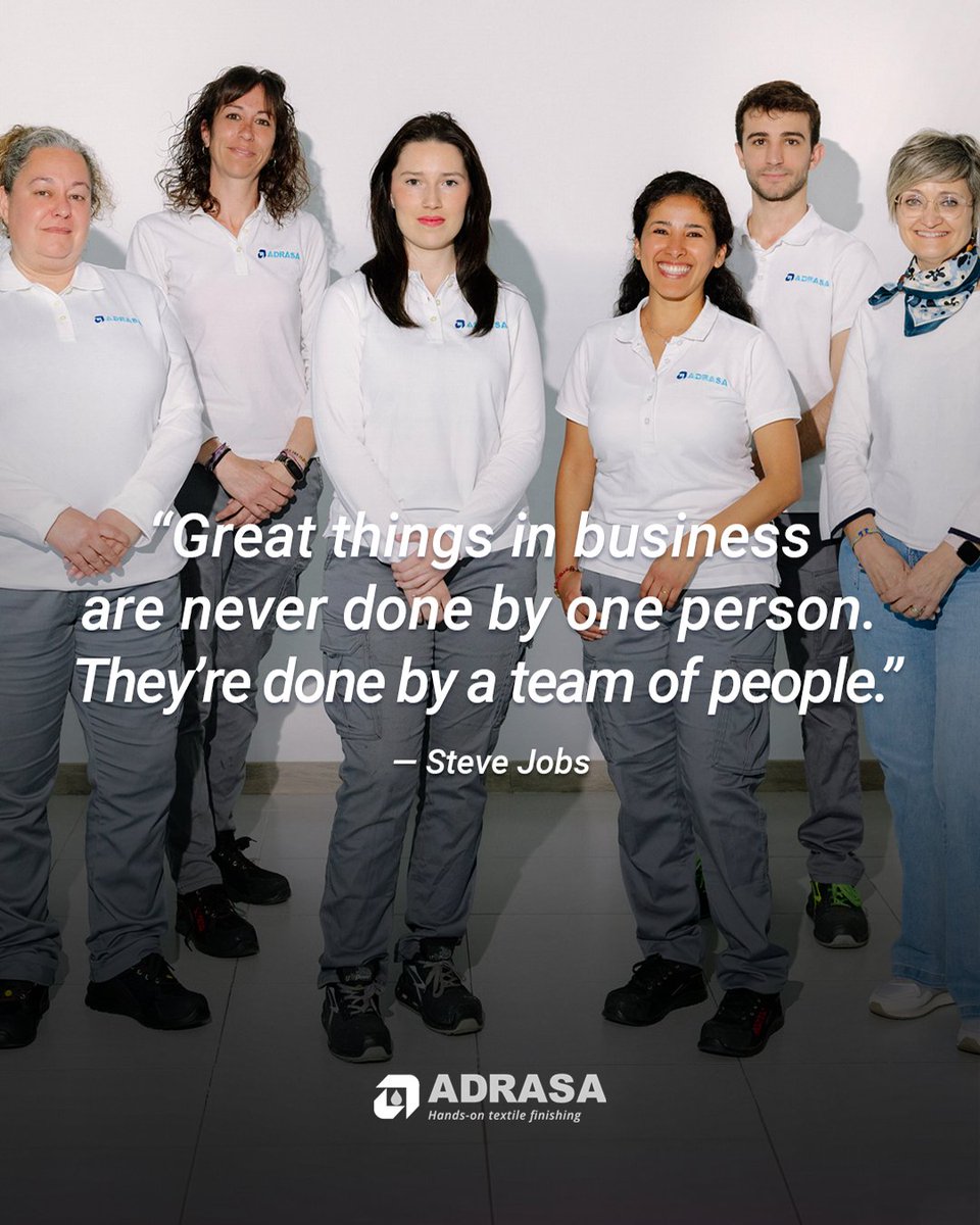 _adrasa's tweet photo. Saturday Quote · Teamwork
“Great things in business are never done by one person. They're done by a team of people.”
— Steve Jobs
At ADRASA, innovation is always collective.
From the lab to logistics, it’s our people who make the difference.

#SaturdayQuote #Teamwork #ADRASA https://t.co/Yv3iGiMchV