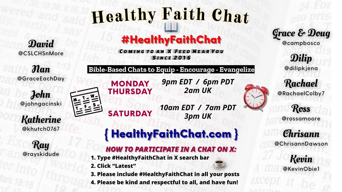 KevinObie1's tweet image. Thank you @dilipkjena for challenging our thinking today!
Thank you all for such great responses! We have lots to ponder on.
Monday join @campbosco for our next #HealthyFaithChat as we discuss Psalm 130.
Don't miss it!
Blessings!