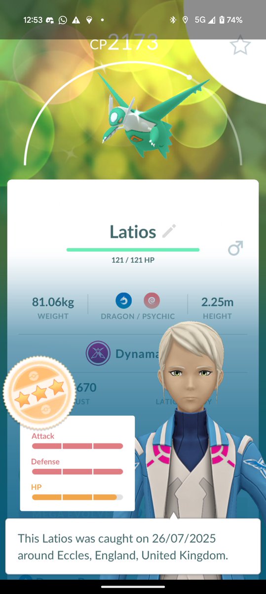 Second Latios raid of the day and I got the 98% shiny! 💪

Finally got luck on my side!

#PokemonGO #Latios #RaidDay