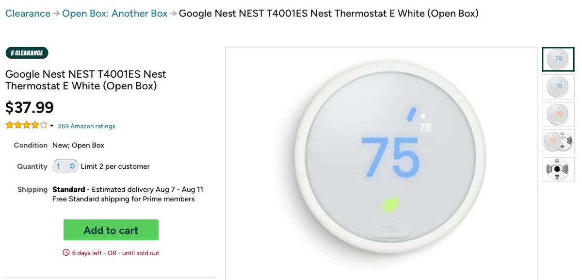 LordOfDiscounts's tweet image. HURRY! Google Nest NEST T4001ES Nest Thermostat E White (Open Box) now $37.99 via Woot!
🔗 - link.lordofsavings.com/44RieLO
#LRDeal | #AD